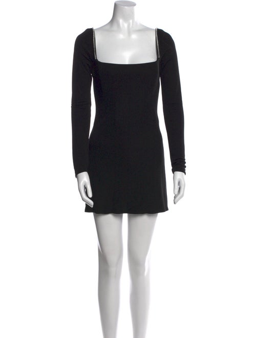 Azzaro Square Neckline Mini Dress