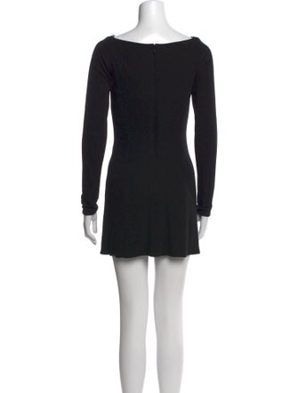 Azzaro Square Neckline Mini Dress