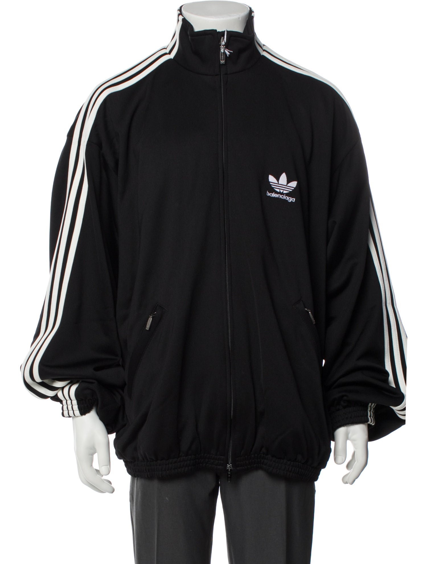 Balenciaga x adidas 2022 Striped Windbreaker w/ Tags - Black