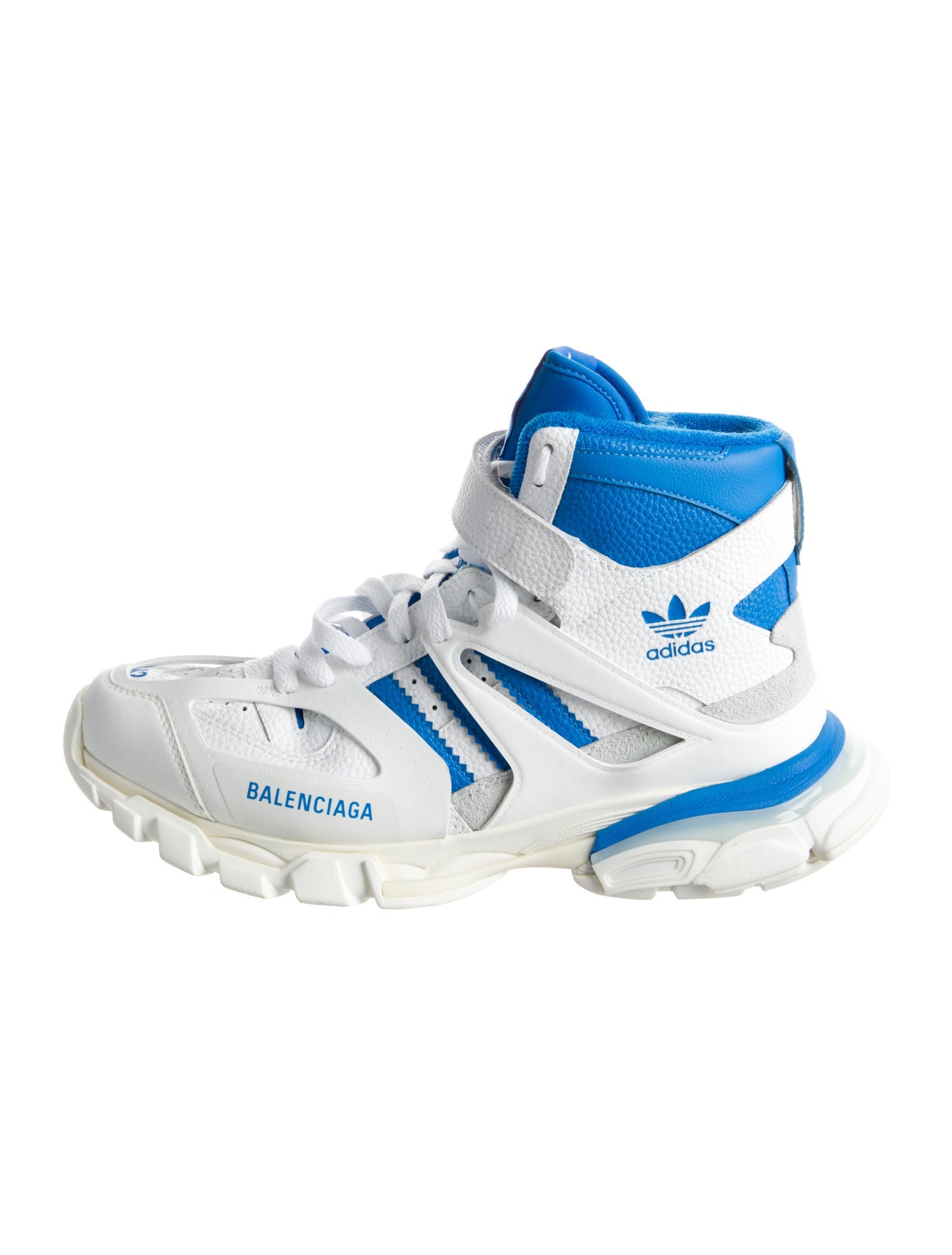 Balenciaga x adidas Track Forum ''White Blue'' Wedge Sneakers