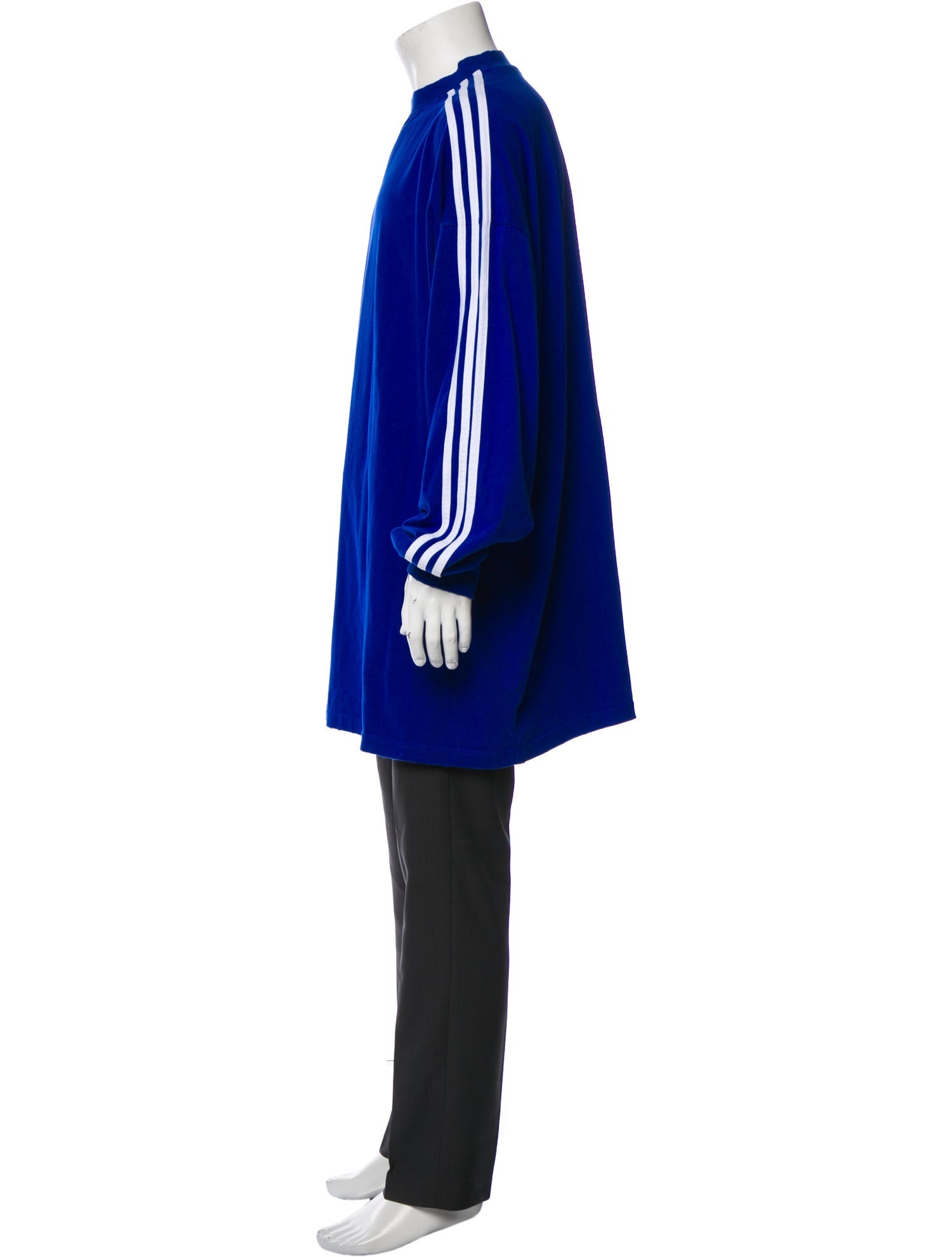 Balenciaga x adidas Striped Mock Neck T-Shirt