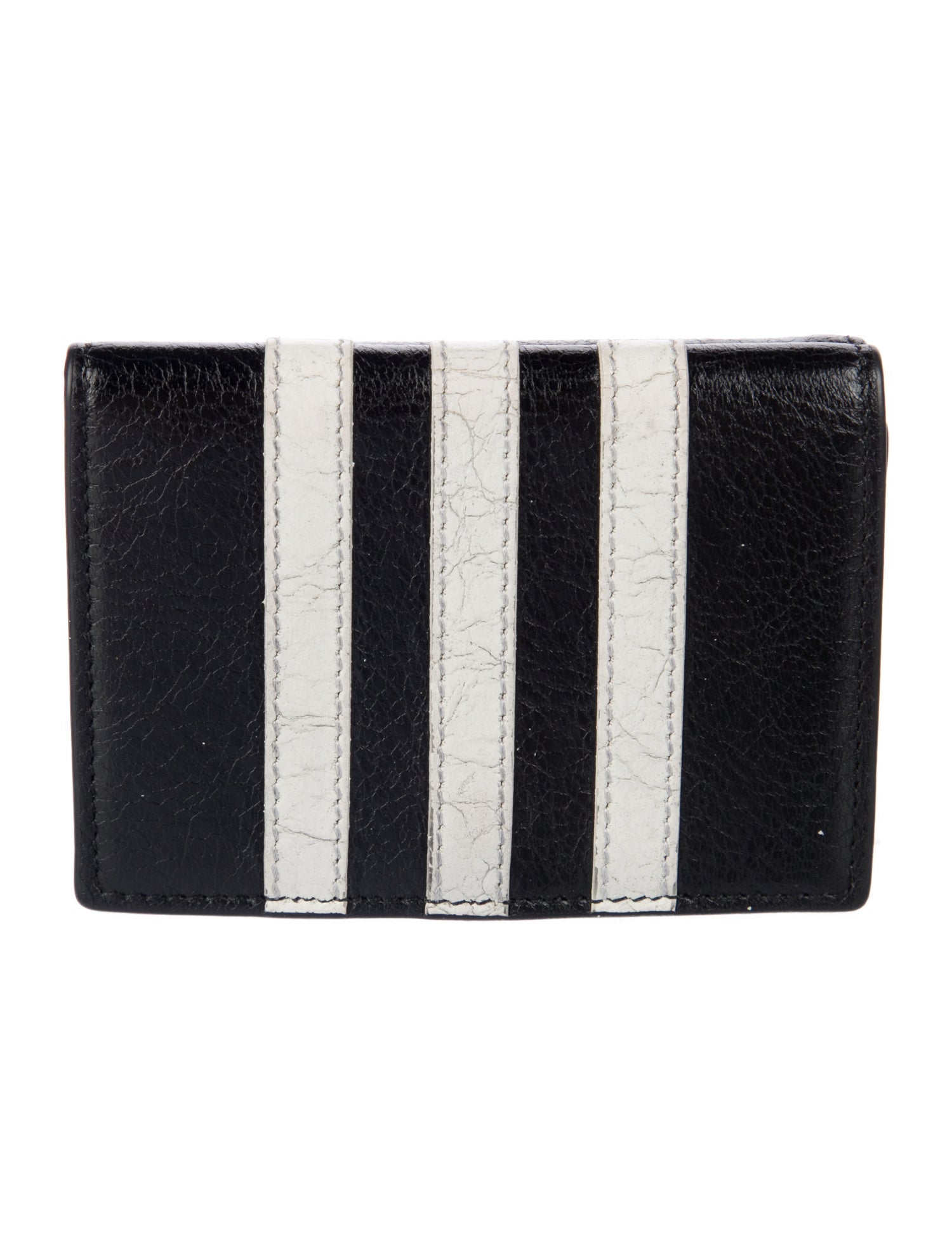 Balenciaga x adidas Leather Striped Wallet