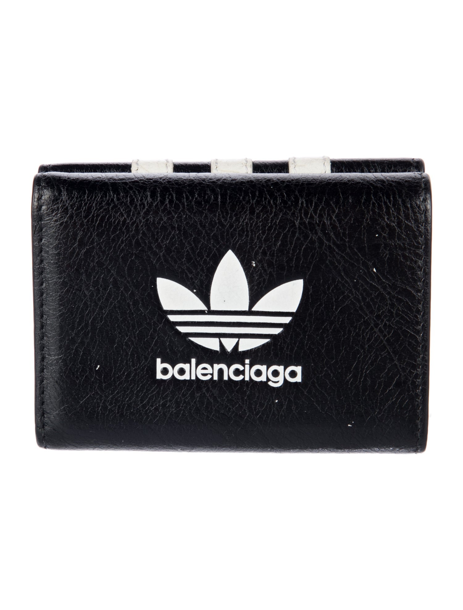 Balenciaga x adidas Leather Striped Wallet