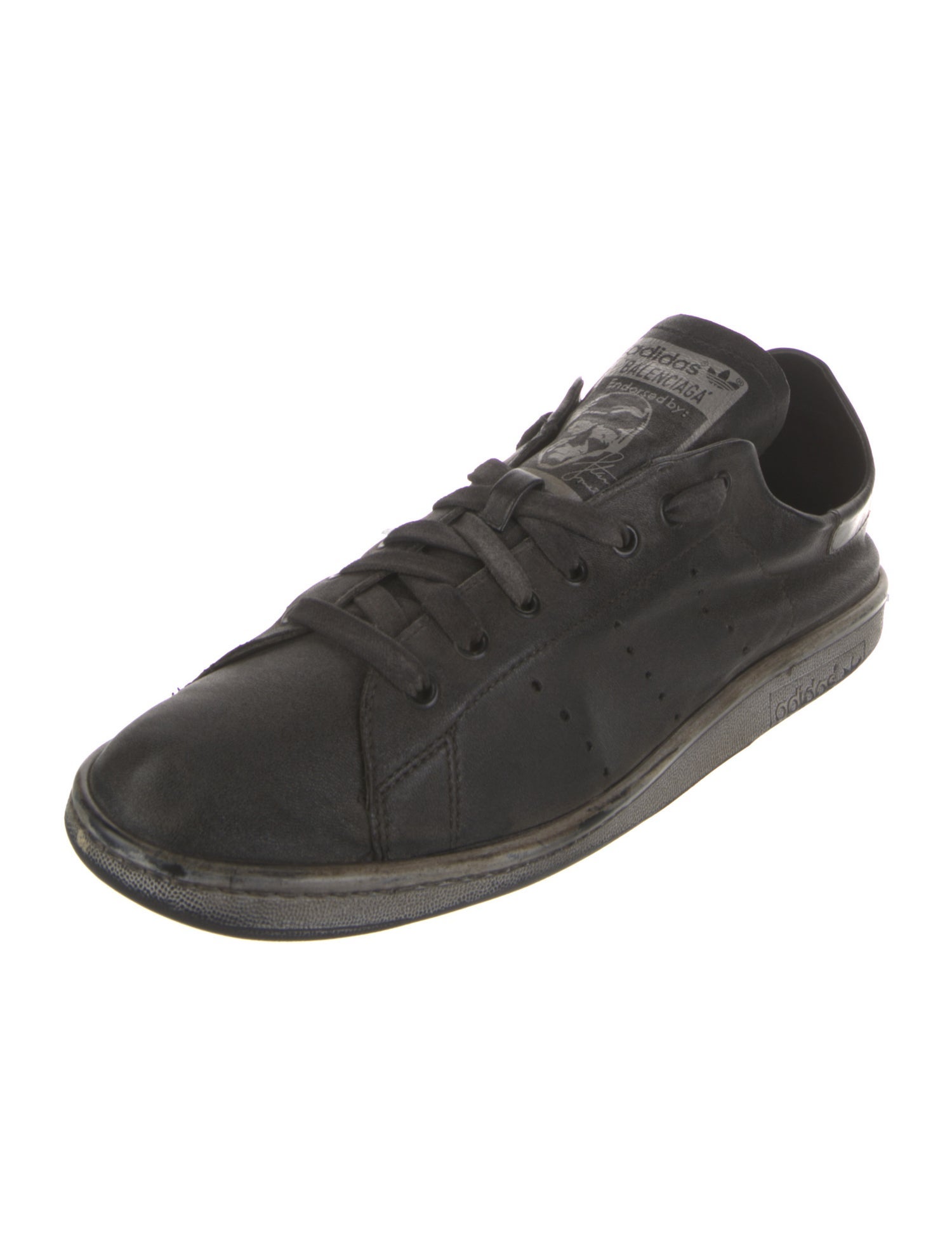 Balenciaga x adidas Stan Smith Worn-Out Black Sneakers