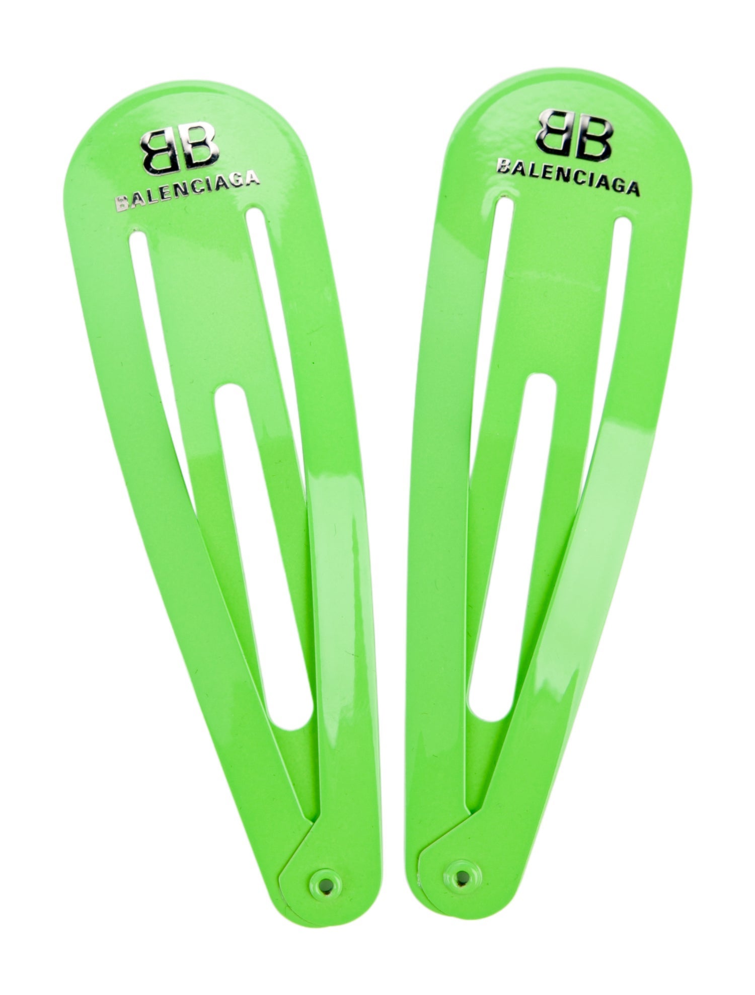 Balenciaga Logo Hair Clips