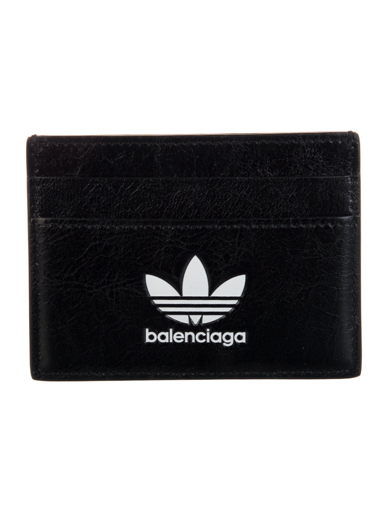 Balenciaga x adidas Leather Graphic Print Card Holder