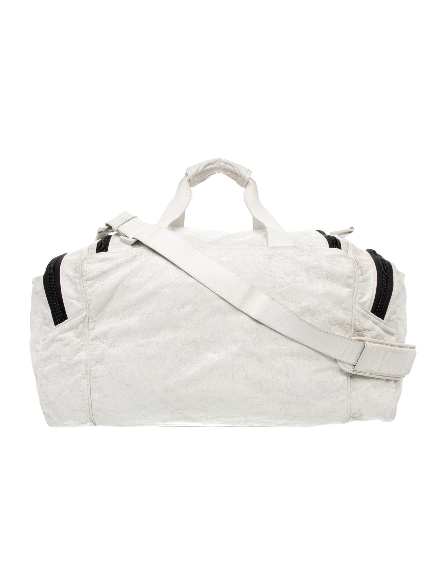 BALENCIAGA ホワイト ケース Balenciaga x adidas Leather Weekender Bag - White Carry-Ons
