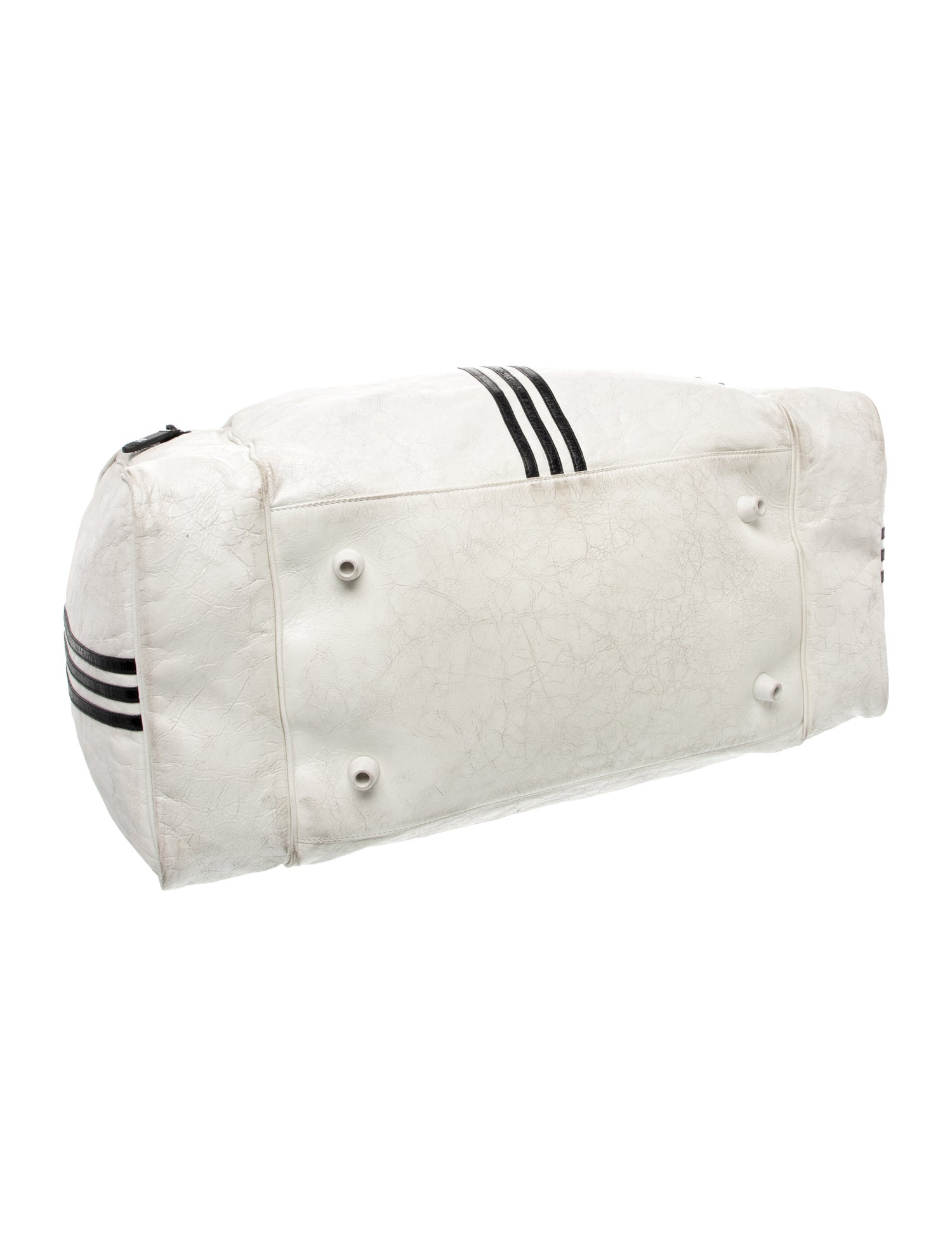 Balenciaga x adidas Leather Weekender Bag - White Carry-Ons