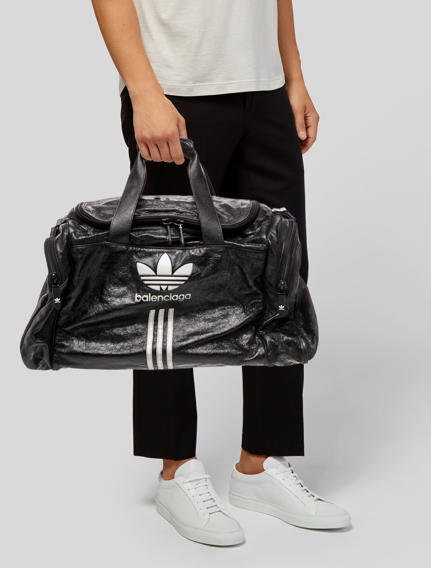 Balenciaga x adidas Leather Weekender Bag 2023