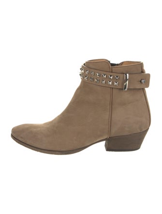 Barbara Bui Leather Studded Accents Boots