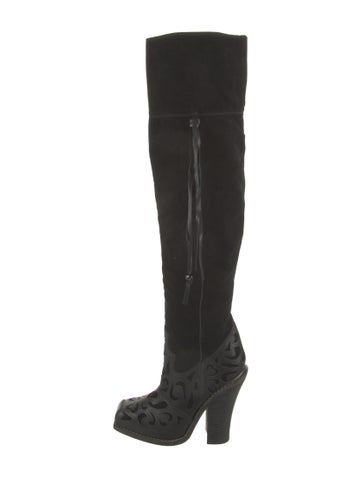 Barbara Bui Boots Suede Lasercut Accents Us9.5, It39.5 | 9.5