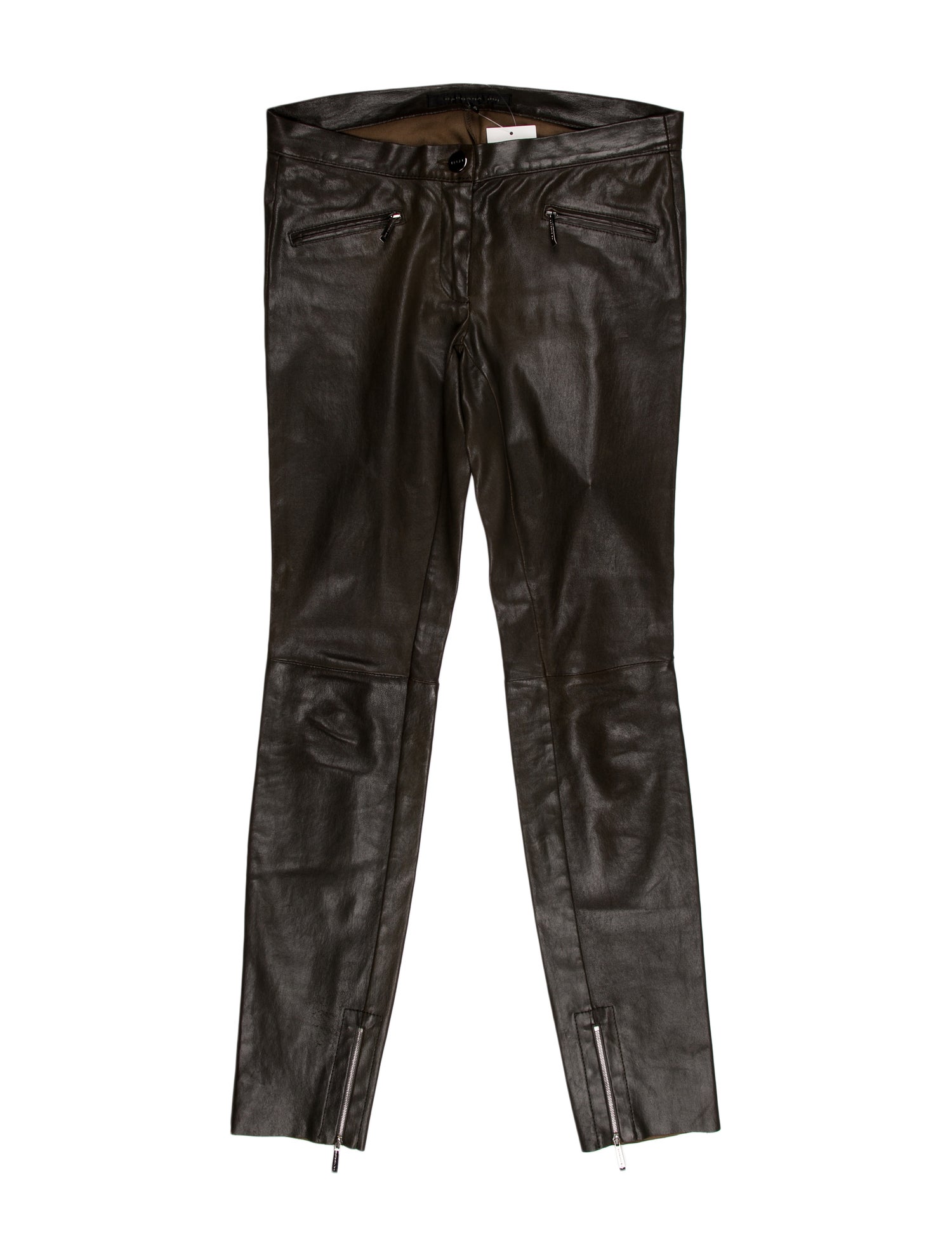 Barbara Bui Lamb Leather Skinny Leg Pants