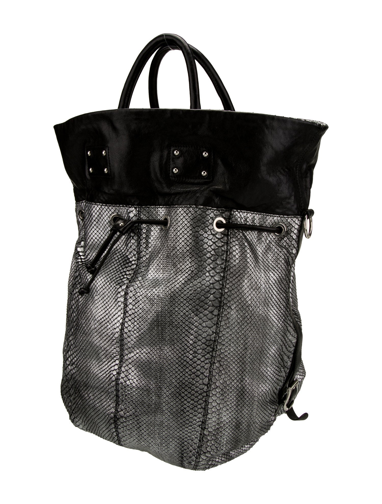 Barbara Bui Snakeskin Backpack