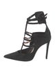 Barbara Bui Suede Cutout Accent T-Strap Pumps
