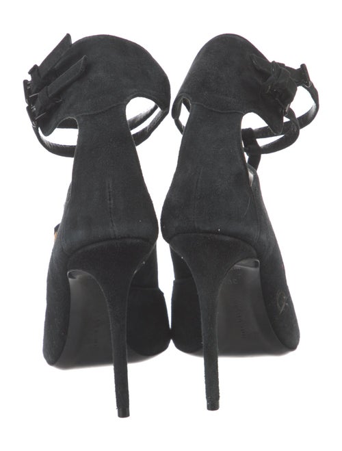 Barbara Bui Suede Cutout Accent T-Strap Pumps