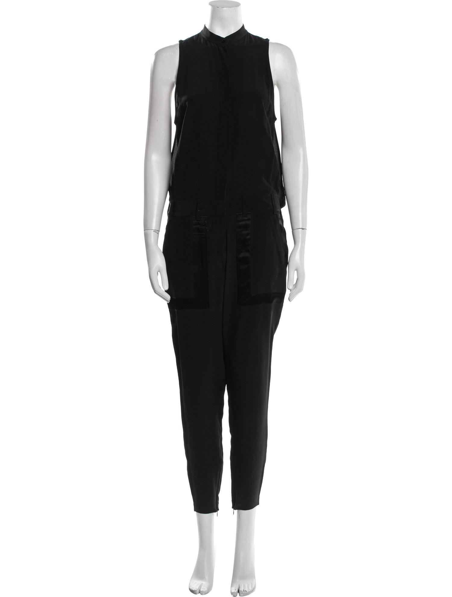 Barbara Bui Silk Mock Neck Jumpsuit