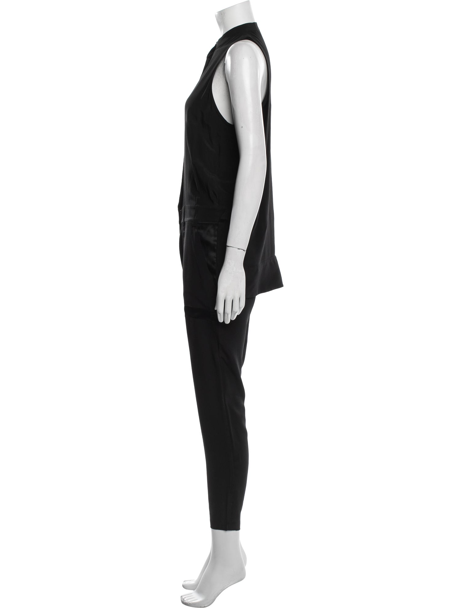 Barbara Bui Silk Mock Neck Jumpsuit