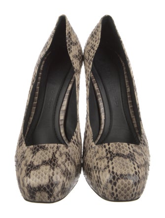 Barbara Bui Snakeskin Animal Print Pumps