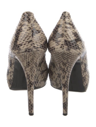 Barbara Bui Snakeskin Animal Print Pumps