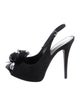 Barbara Bui Feather Trim Slingback Pumps