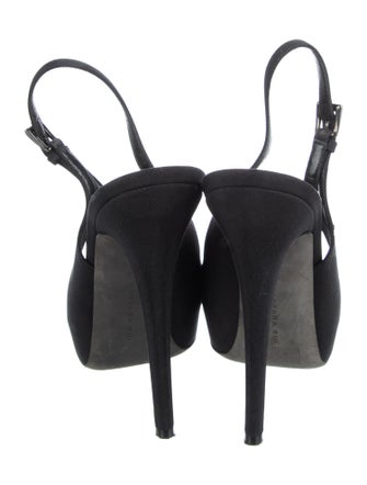 Barbara Bui Feather Trim Slingback Pumps