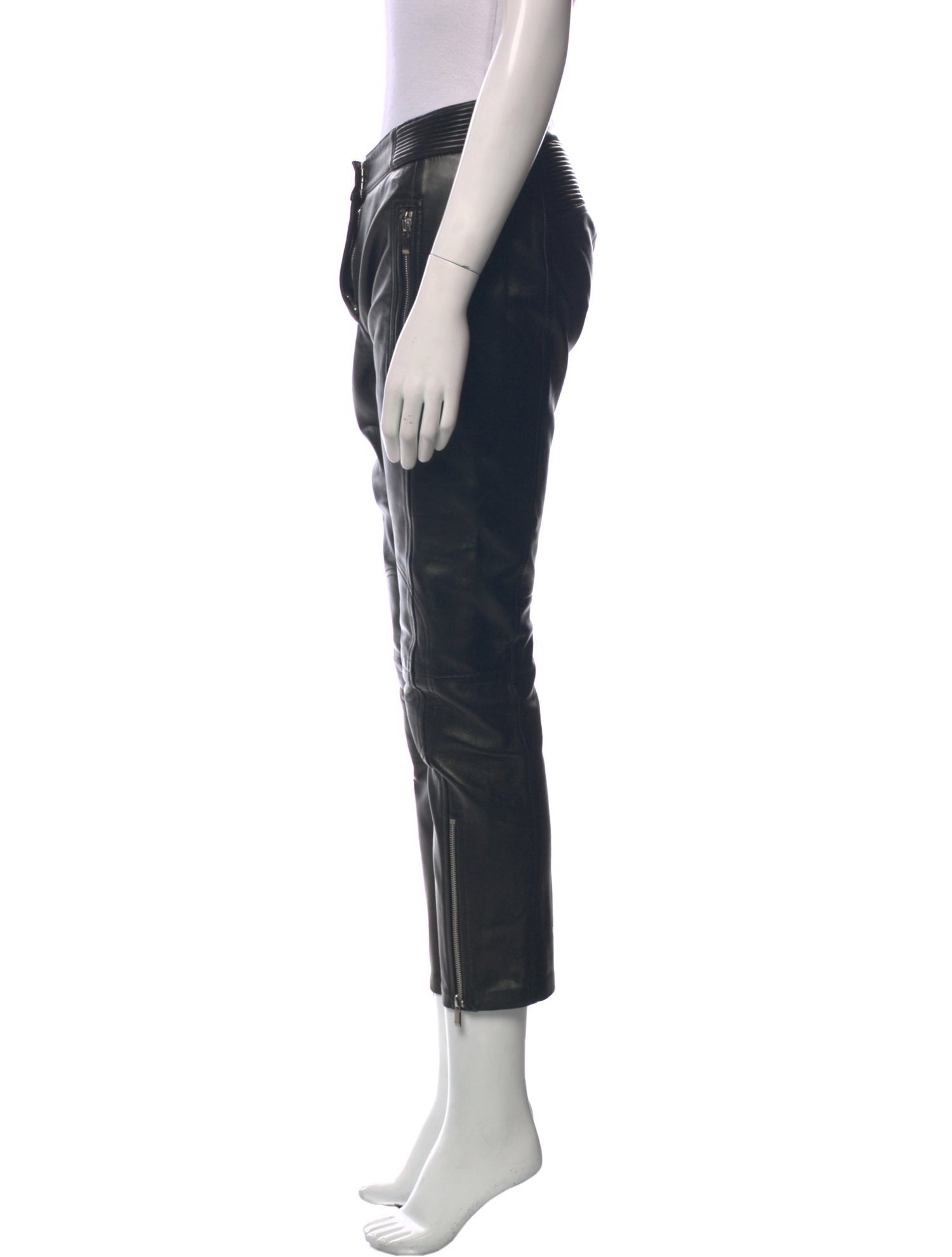 Barbara Bui Lamb Leather Skinny Leg Pants