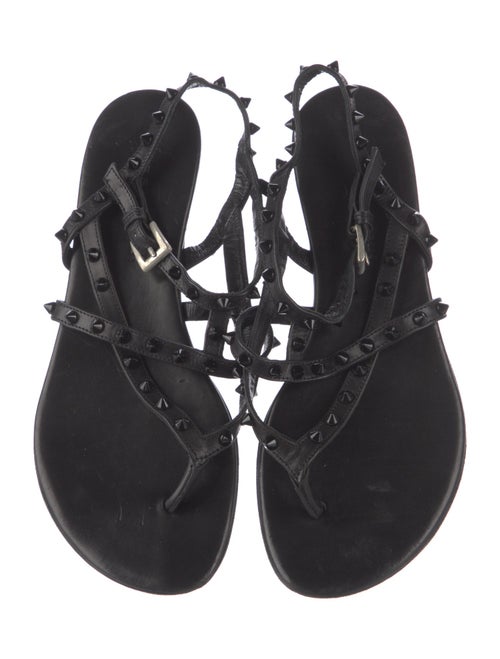 Barbara Bui Leather Studded Accents Slingback Sandals