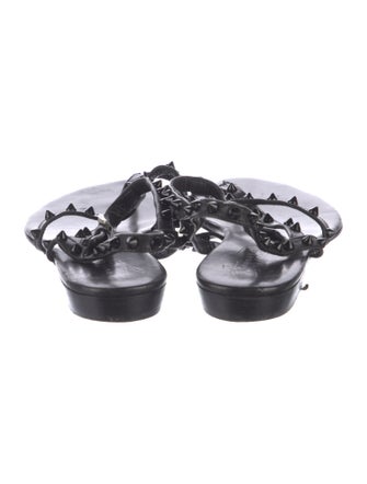 Barbara Bui Leather Studded Accents Slingback Sandals