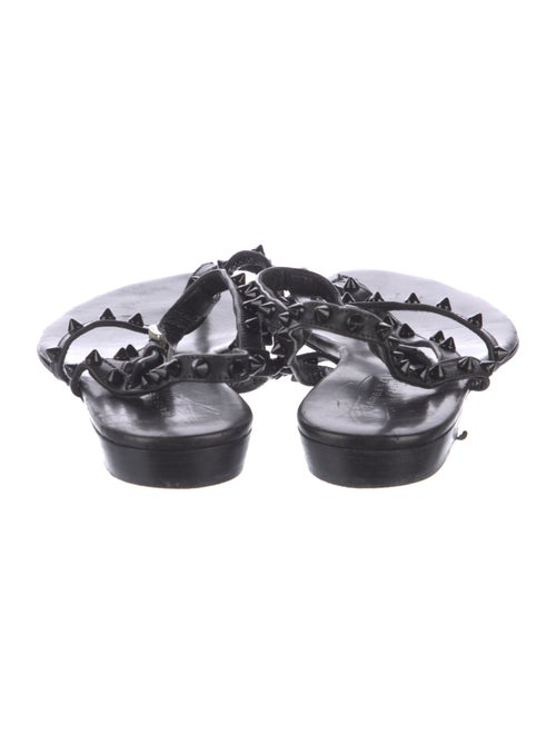 Barbara Bui Leather Studded Accents Slingback Sandals