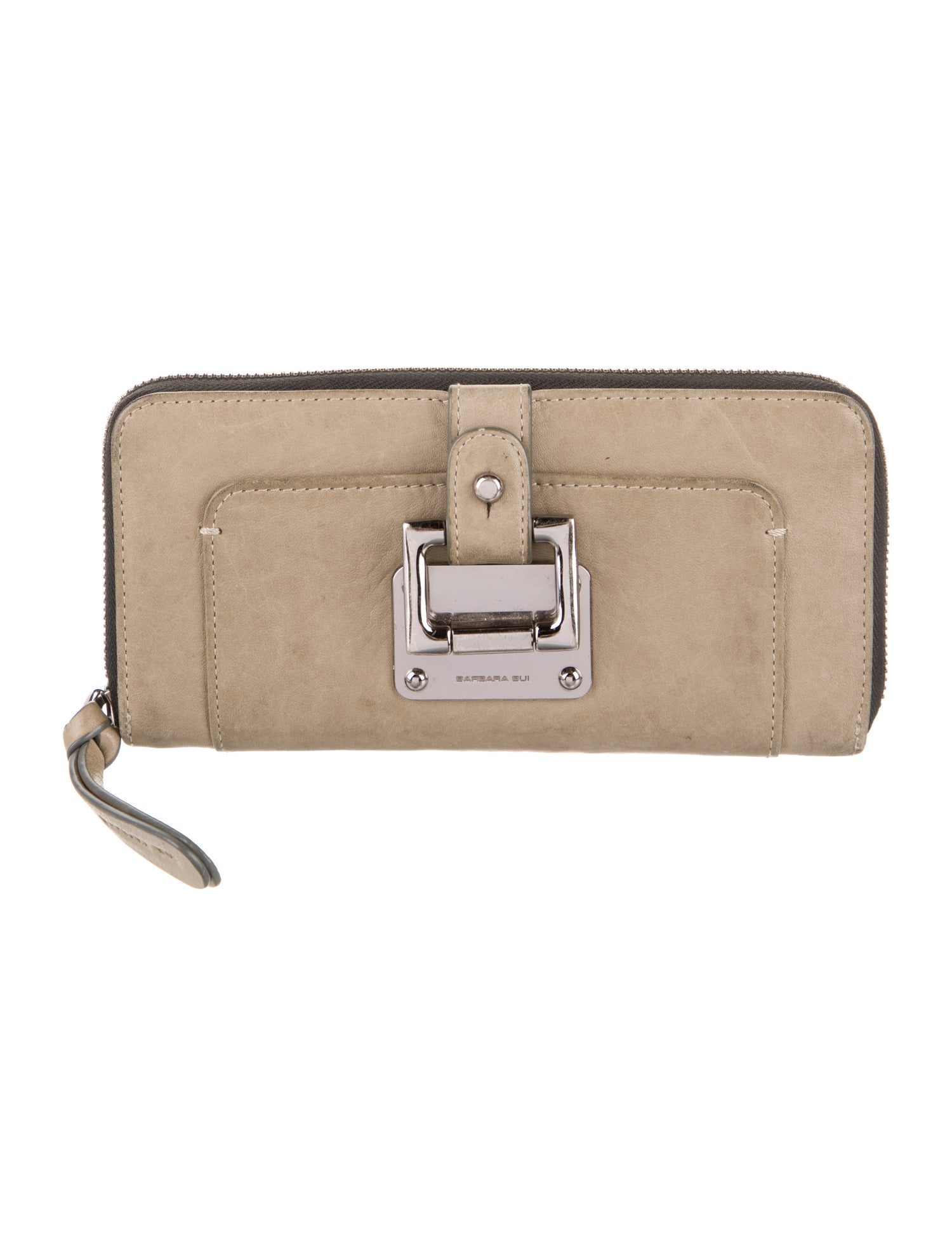 Barbara Bui Leather Printed Wristlet