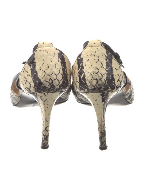 Barbara Bui Snakeskin Animal Print Slingback Pumps