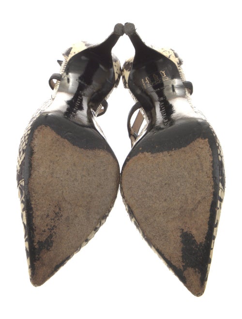 Barbara Bui Snakeskin Animal Print Slingback Pumps