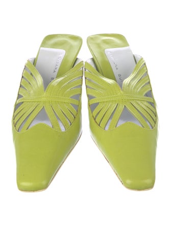 Barbara Bui Leather Cutout Accent Mules