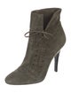 Barbara Bui Suede Leather Trim Embellishment Lace-Up Boots