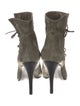 Barbara Bui Suede Leather Trim Embellishment Lace-Up Boots