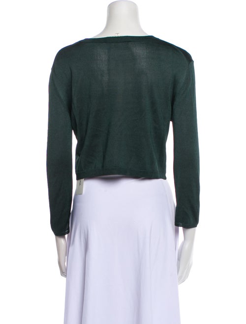 Barbara Bui Silk Crew Neck Crop Top