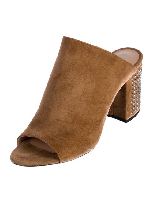 Barbara Bui Suede Studded Accents Slides