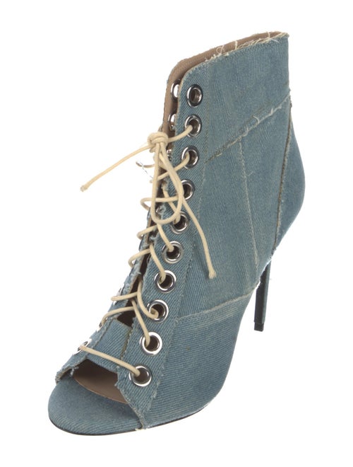 Barbara Bui Denim Lace-Up Boots