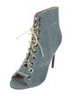 Barbara Bui Denim Lace-Up Boots