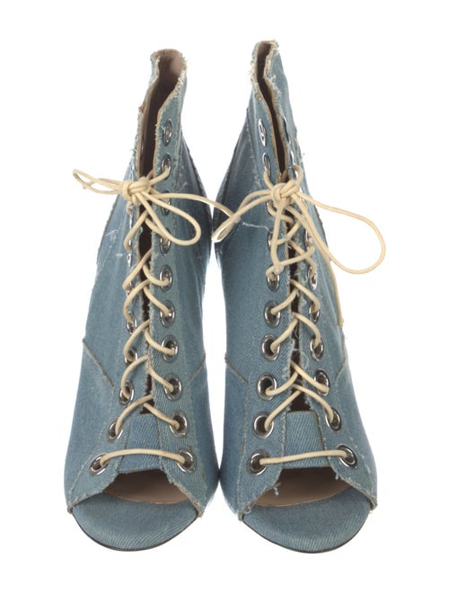 Barbara Bui Denim Lace-Up Boots
