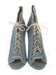 Barbara Bui Denim Lace-Up Boots