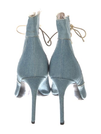Barbara Bui Denim Lace-Up Boots