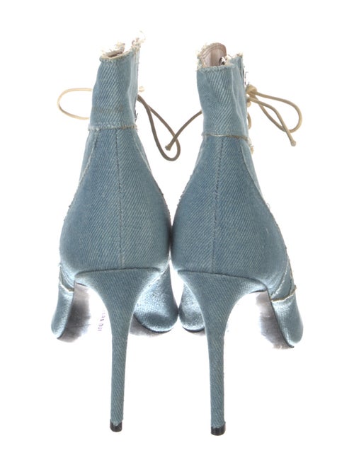 Barbara Bui Denim Lace-Up Boots