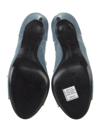 Barbara Bui Denim Lace-Up Boots