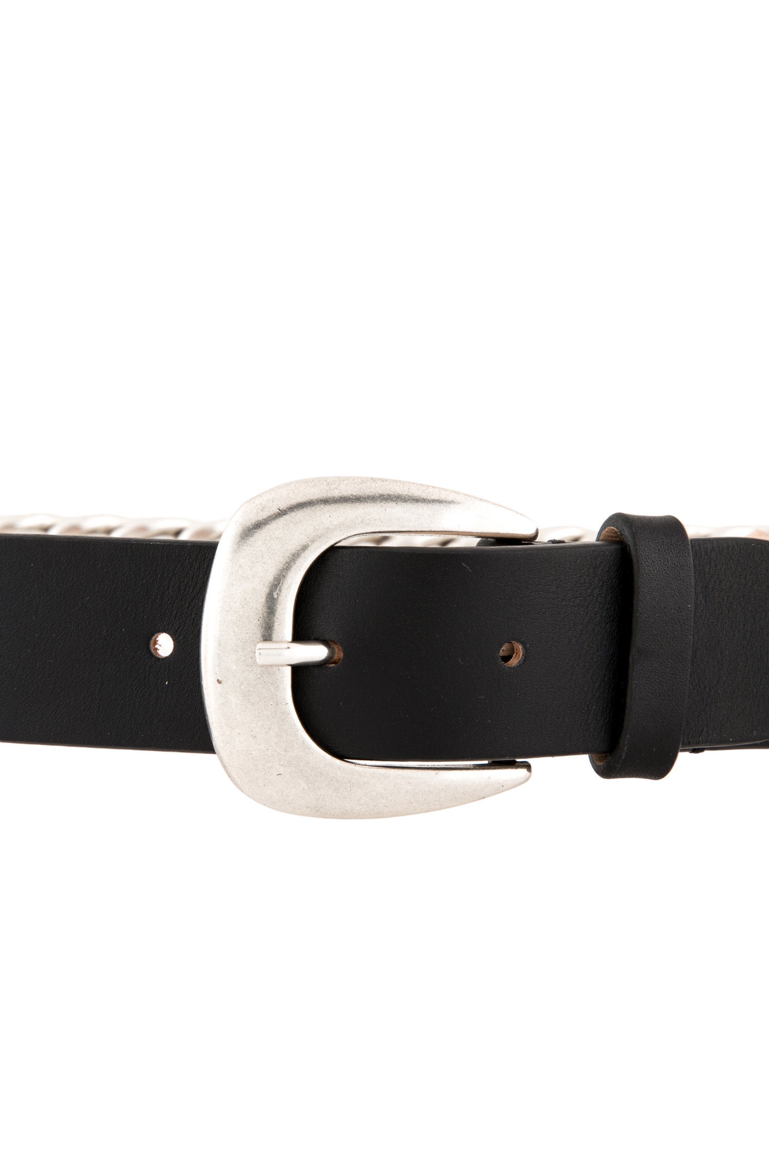 Barbara Bui Leather Chain-Link Belt w/ Tags