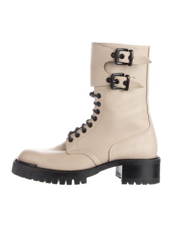 Barbara Bui Leather Combat Boots