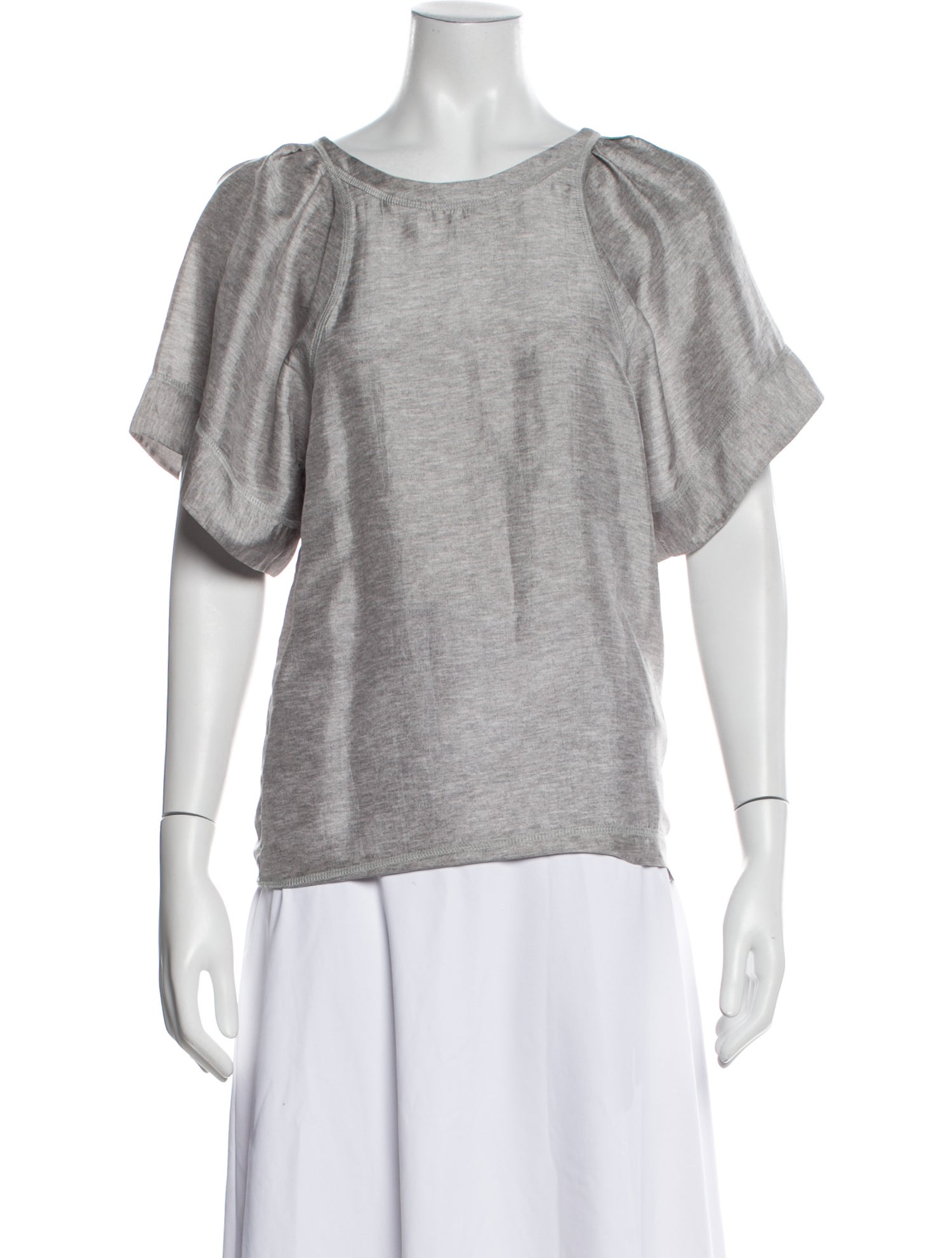 Barbara Bui Silk Bateau Neckline Blouse