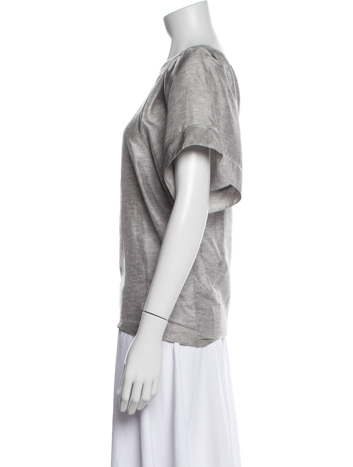 Barbara Bui Silk Bateau Neckline Blouse