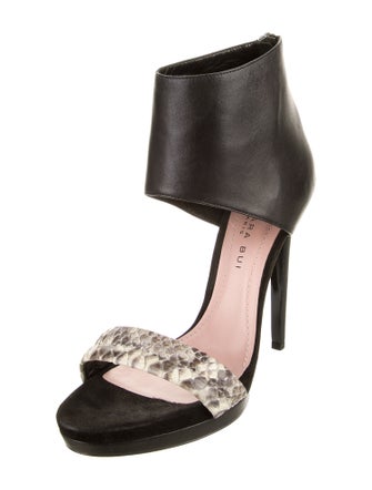 Barbara Bui Leather Animal Print Sandals