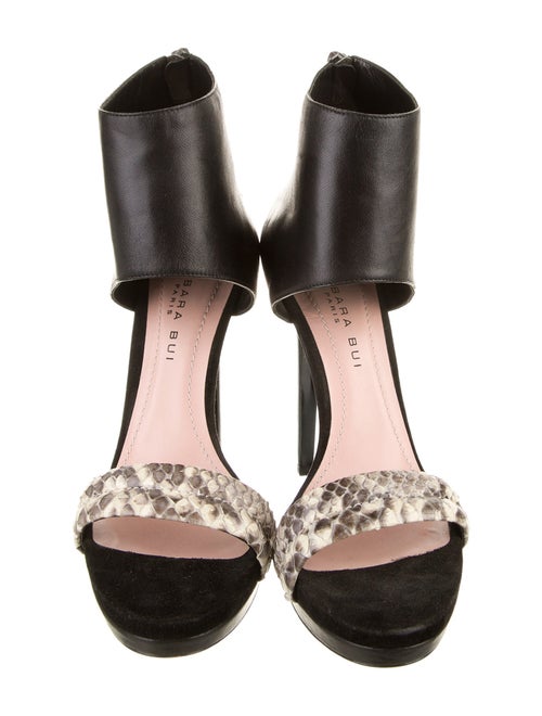 Barbara Bui Leather Animal Print Sandals